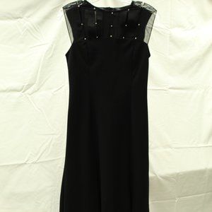 Vintage Evan Picone Women's size 2 black rayon two piece dress and blazer